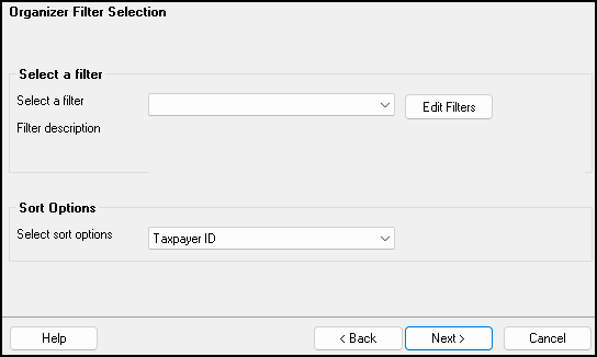 Image showing the filter selection.